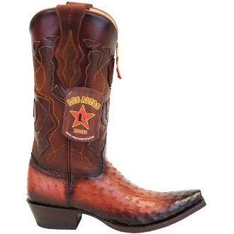 Botas de Avestruz Original Punta Recortada