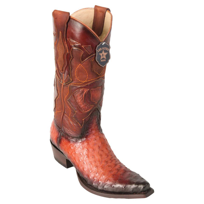 Botas de Avestruz Punta Recortada