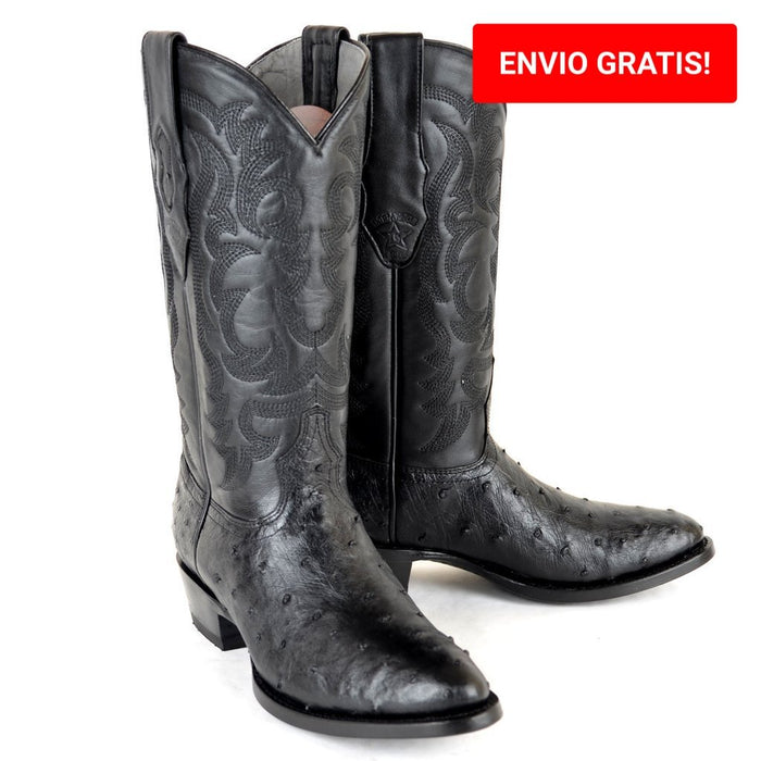 Botas de Avestruz Original Punta Redonda LAB