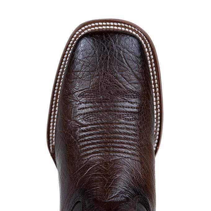 Botas de Avestruz Panza Suave Horma Cuadrada Ancha Cafe LAB