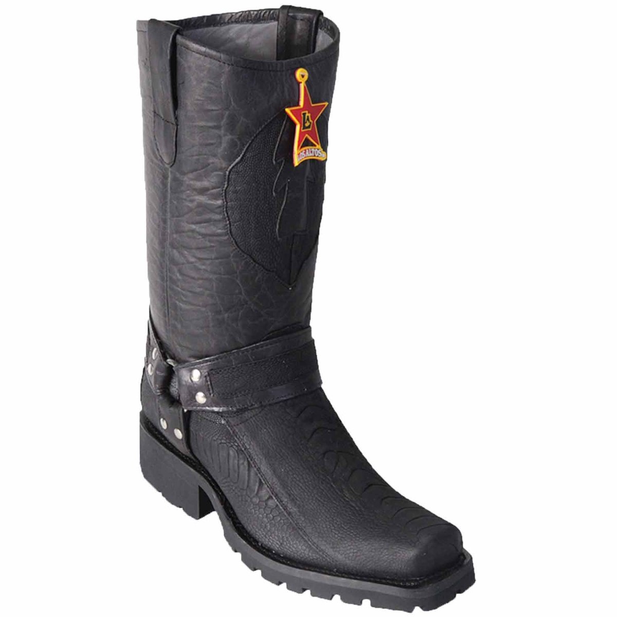 Botas de Avestruz Pata Horma Biker Motociclista Grasso