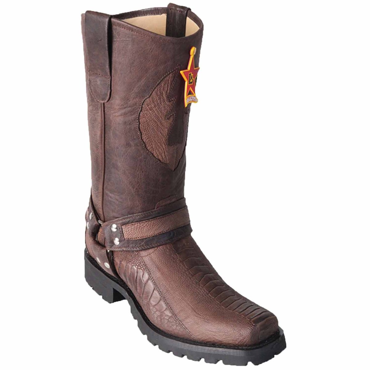 Botas de Avestruz Pata Horma Biker Motociclista Grasso