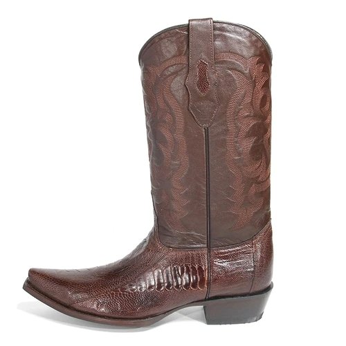 Botas de Avestruz Pata Horma Punta Recortada LAB