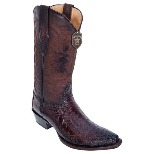 Botas de Avestruz Pata Horma Punta Recortada