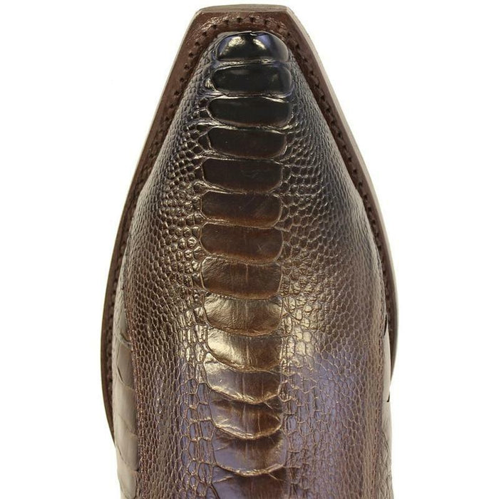 Botas de Avestruz Pata Horma Punta Recortada