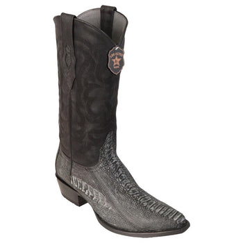 Botas de Avestruz Pata Horma Punta Recortada