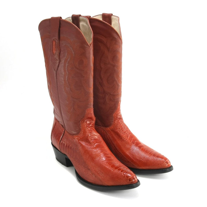 Botas de Avestruz Pata Original Horma Semi Redonda