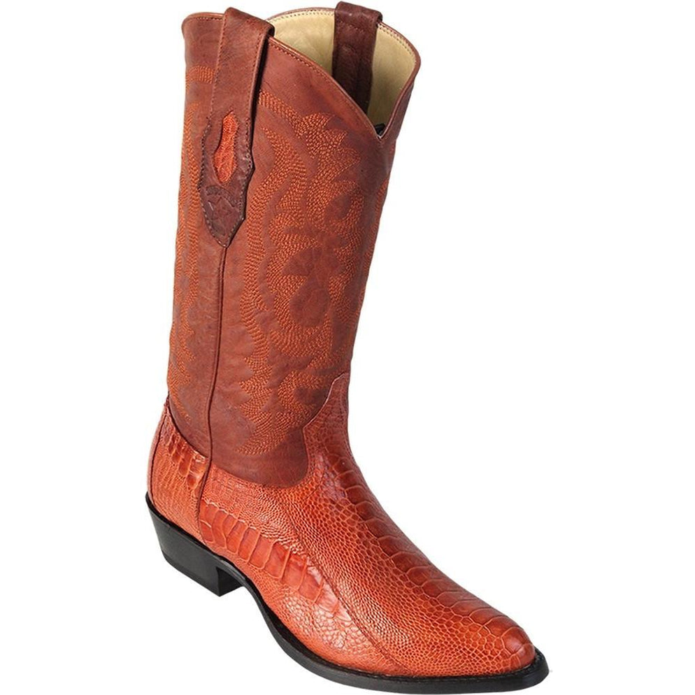 Botas Cortas de Pata de Avestruz Original Punta Cuadrada Dubai Color Gris Difuminado - Wild West Boots