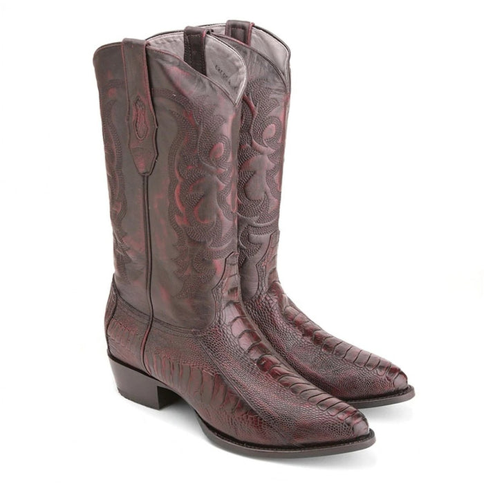 Botas de Avestruz Pata Original Horma Semi Redonda