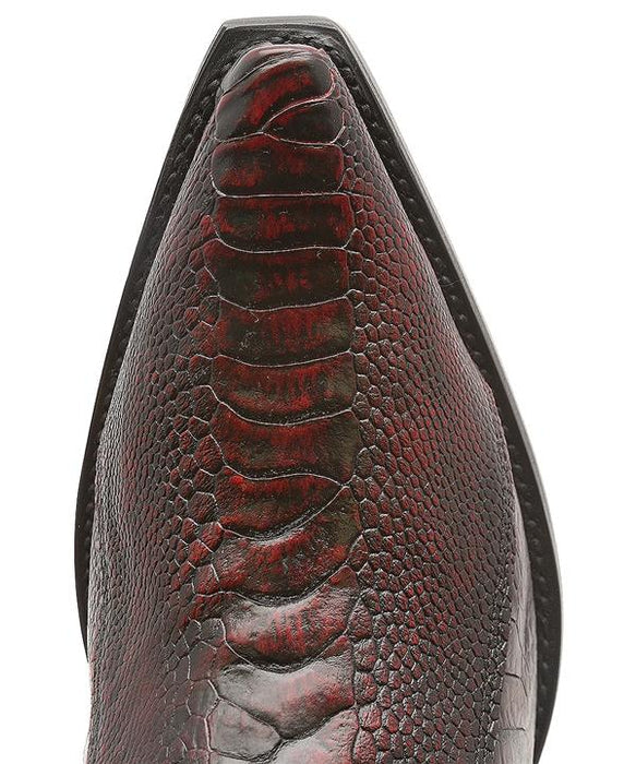 Botas de Avestruz Pata Punta Recortada