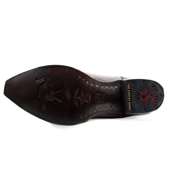 Botas de Avestruz Pata Punta Recortada