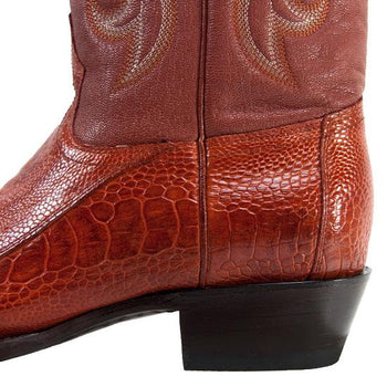 Botas de Avestruz Original Horma Roper Color Miel LAB - Image 6