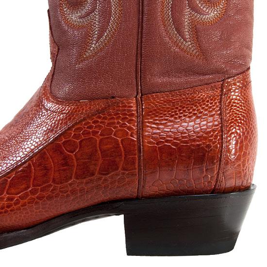 Botas de Avestruz Original Horma Roper Color Miel LAB