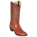 Botas de Avestruz Original Horma Roper Color Miel LAB