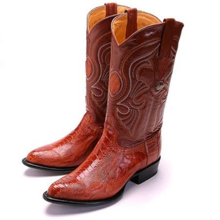 Botas de Avestruz Original Horma Roper Color Miel LAB - Image 3