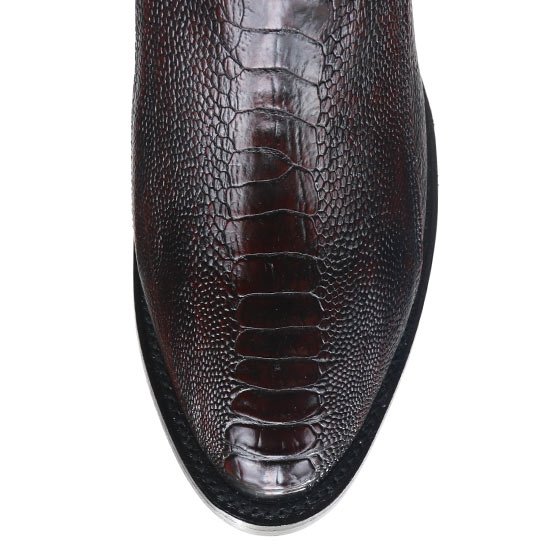Botas de Avestruz Pata Punta Redonda LAB