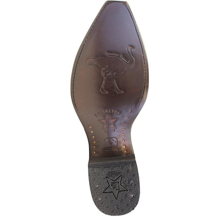 Botas de Avestruz con Venado Horma Europea LAB