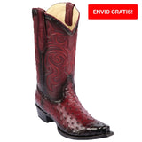 Botas de Avestruz Punta Recortada