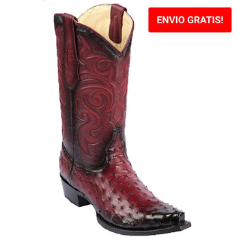 Botas de Avestruz Punta Recortada