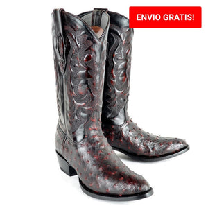 Botas de Avestruz Punta Redonda