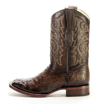 Botas de Avestruz Horma Ranchera Cuadrada Ancha LAB - Image 2
