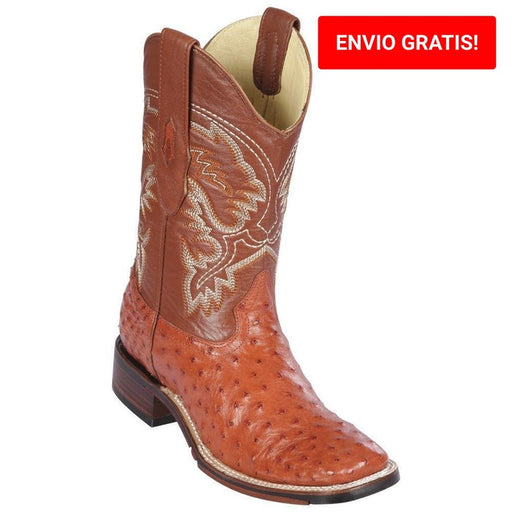 Botas de Avestruz Suela de Hule Horma Ancha