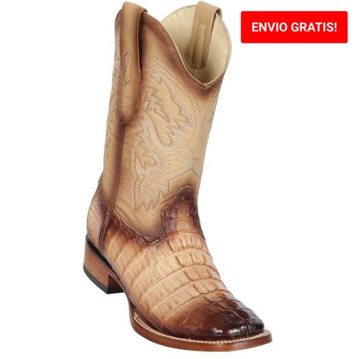 Botas de Cocodrilo Caiman Cola Horma Cuadrada Amplia