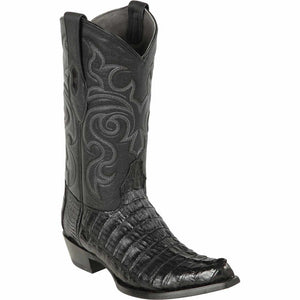 Botas de Cocodrilo Caiman Cola Punta Recortada Negras - Image 2