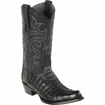 Botas de Cocodrilo Caiman Cola Punta Recortada Negras - Image 2