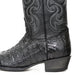 Botas de Cocodrilo Caiman Cola Punta Recortada Negras