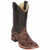 Botas de Cocodrilo Caiman Lomo Horma Cuadrada Amplia