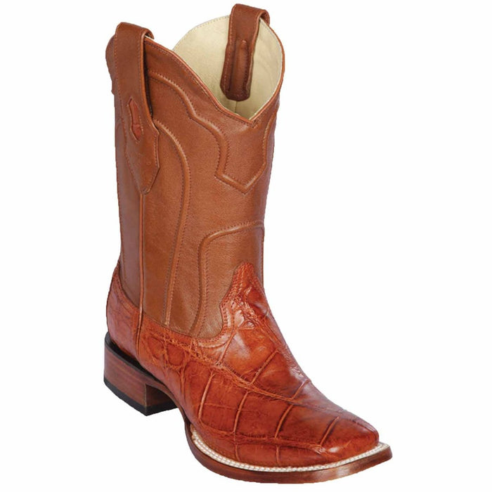 Botas de Cocodrilo Caiman Lomo Horma Cuadrada Amplia