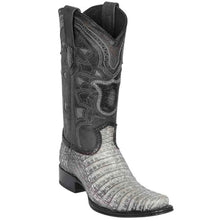 Botas de Cocodrilo Caiman Panza Horma Europea Color Gris Lisboa