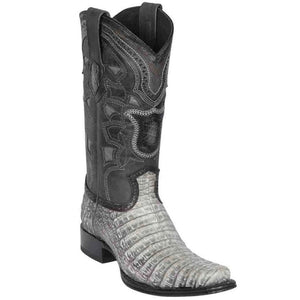 Botas de Cocodrilo Caiman Panza Horma Europea Color Gris Lisboa