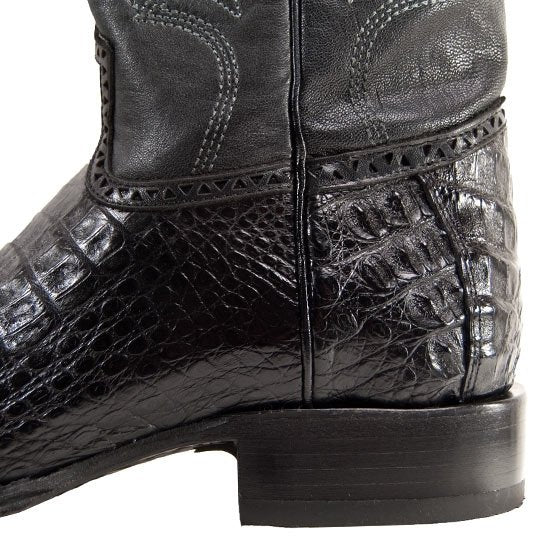 Botas de Cocodrilo Caiman Panza Horma Europea Cuadrada LAB