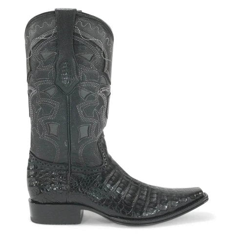 Botas de Cocodrilo Caiman Panza Horma Europea Cuadrada LAB