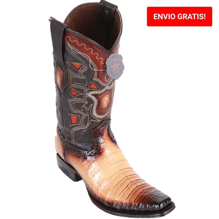 Zapato Botín Piel Caiman Panza Color Negro LAB-ZA2068205