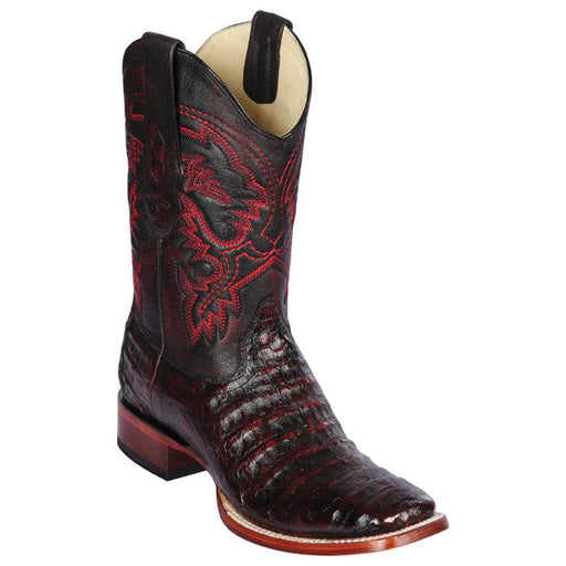 Botas de Cocodrilo Caiman Panza Punta Cuadrada Amplia