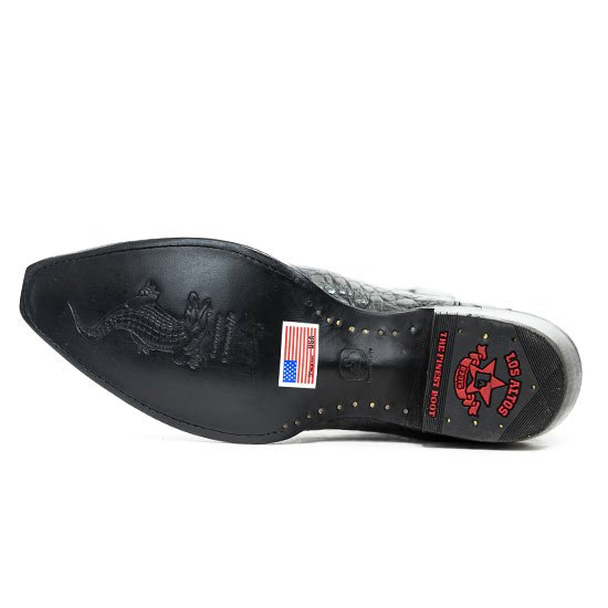 Botas de Cocodrilo Caiman Panza Punta Recortada