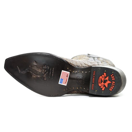 Botas de Cocodrilo Caiman Panza Punta Recortada