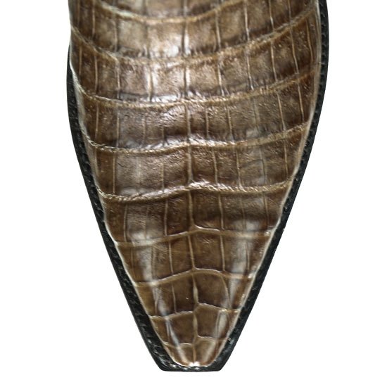 Botas de Cocodrilo Caiman Panza Punta Recortada