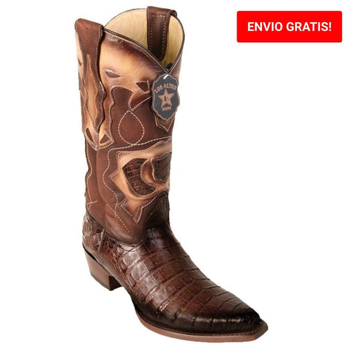 Botas de Cocodrilo Caiman Panza Punta Recortada