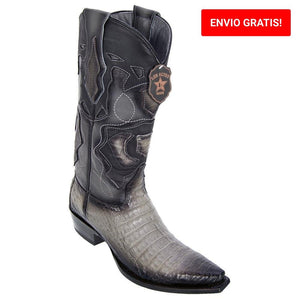 Botas de Cocodrilo Caiman Panza Punta Recortada