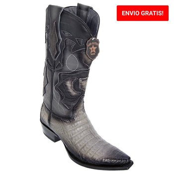 Botas de Cocodrilo Caiman Panza Punta Recortada