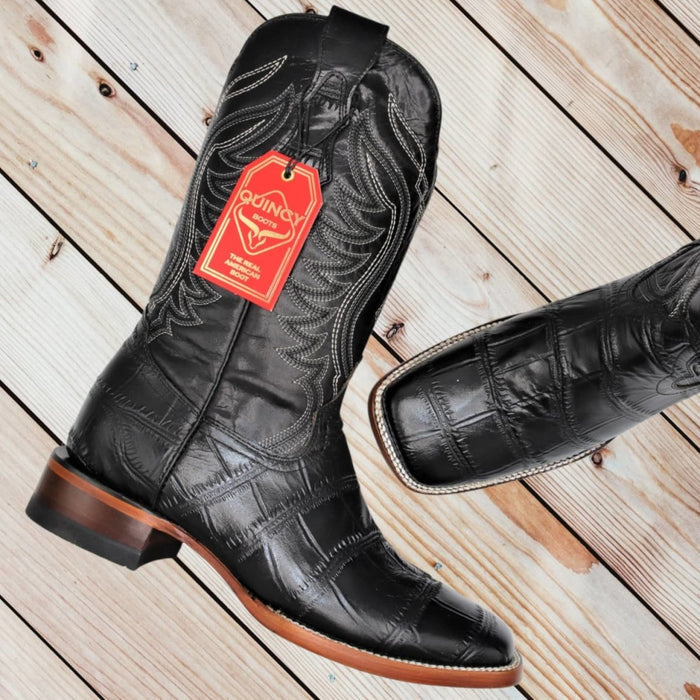 Botas de Cocodrilo Grabado Horma Rodeo Cuadrada