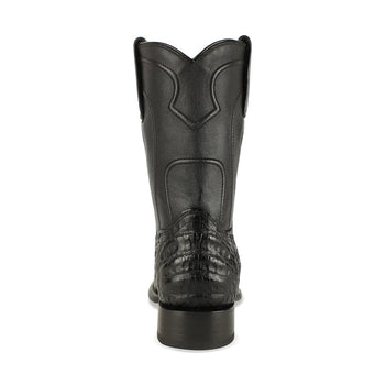 Botas de Cocodrilo Horma Roper con Zipper Color Negro - Image 3