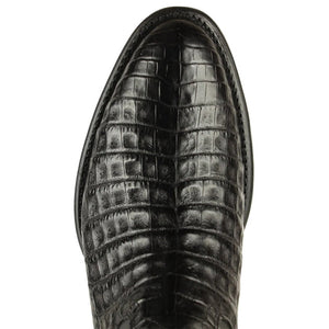 Botas de Cocodrilo Horma Roper con Zipper Color Negro - Image 2