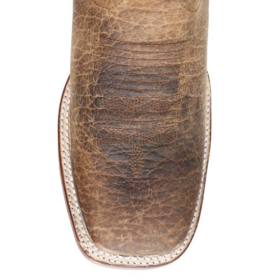 Botas de Cuello de Toro Original Horma Rodeo Cuadrada Color Miel - Image 3