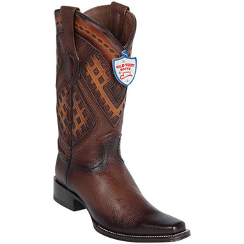 Botas de Cuero con Acabado Grisly Horma Europea WW-2762716