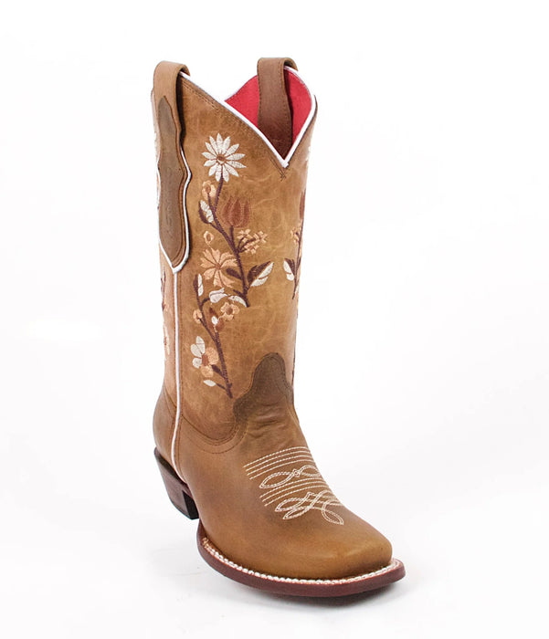 Botas de Cuero con Flores para Mujer en Horma Rodeo - Image 2
